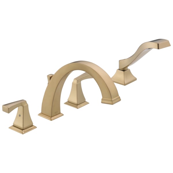 Delta 4-hole 8-16" installation Hole Deck-Mount with Diverter Tub Filler Faucet, Champagne Bronze T4751-CZ - main